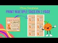 How To Print Multiple Real Estate Pop By Tags on 1 Page from Canva