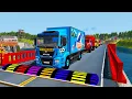 Download Lagu Trucks Cars vs Massive Speed Bumps Beamng RST Games 01
