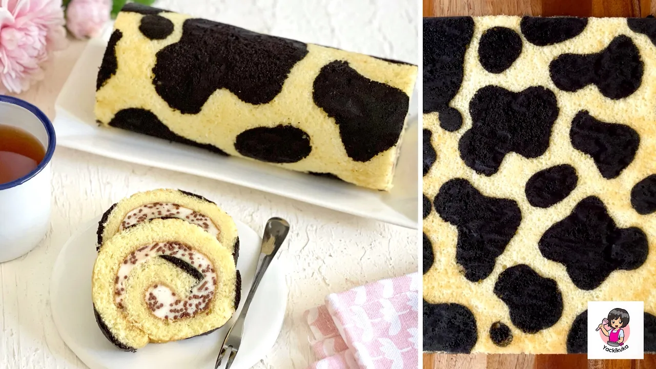 CAKE VIRAL!! MOO MOO ROLL bisa Kukus dan Panggang • ROLL CAKE WITH COW PATTERN🐮🐮 CAKE VIRAL!! MOO MOO ROLL bisa Kukus dan Panggang • ROLL CAKE WITH COW PATTERN🐮🐮