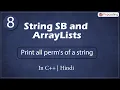 Print all perm s of a string Module String SB and ArrayLists In Hindi C - 8