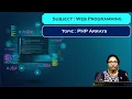 LEC32 Web Programming PHP Arrays By Mrs G Sowmya Department of CSE AIML