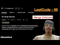 Merge Intervals Leetcode 56 Easiest approach Array Sorting Java Leetcode Mastery Manish