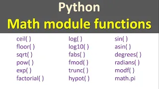 Python Math functions