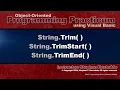 OOP Programming VB - 05G Trim TrimStart TrimEnd