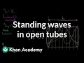 Standing waves in open tubes Mechanical waves and sound Physics Khan Academy