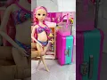 Satisfying With Unboxing Doll Suitcase Set Toys, ASMR Video #shorts