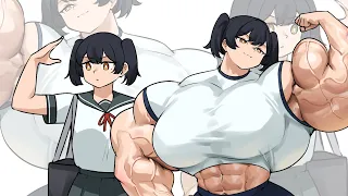 Female muscle growth comic Clio FMG Comic by musctonk