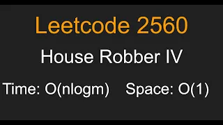 House Robber IV - Leetcode 2560