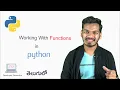 Working with Functions in Python Python Tutorial for beginners