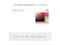 jQuery color picker using bootstrap 3 Output