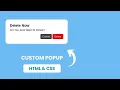 Simple Modal Popup Box using HTML CSS