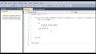 2 Do Until Loop Tutorial Using a List Box VB NET Algorithm