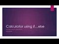Calculator using if else Scanner class with if else block