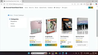 Second Hand Book Store using Python Django Django Project