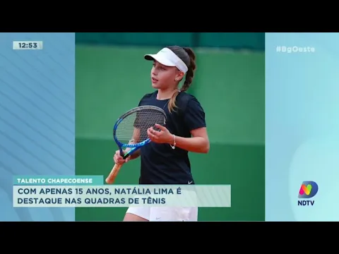 Talento Chapecoense: com apenas 15 anos, Natália Lima é destaque nas quadras de Tênis