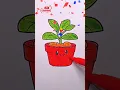 Cute Plant in a Vase Coloring Art Relaxing Fun Coloring for All Ages