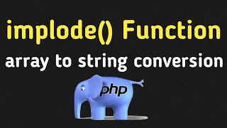 PHP For Beginners implode Function Hindi Urdu