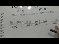 Converting metric prefixes and fractional units 70 0 m per day into m per minute