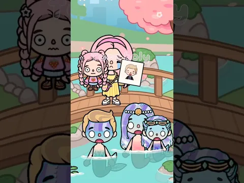 mermaid family or human family ?? 🧜🏻‍♀️👰🏼‍♀️ || #tocaboca #tocalifeworld #shorts