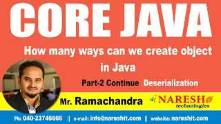 How many ways can we create object in Java Part 2 Continue Deserialization Core Java Tutorial