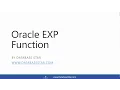 Oracle EXP Function