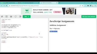 JavaScript Assignment Operators Tutorial in Hindi