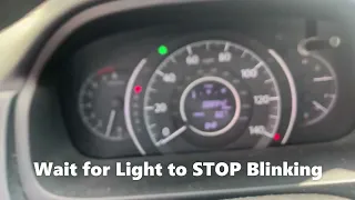 HONDA CRV TIRE PRESSURE LIGHT RESET PROCEDURE - HOW TO TURN OFF TPMS LIGHT