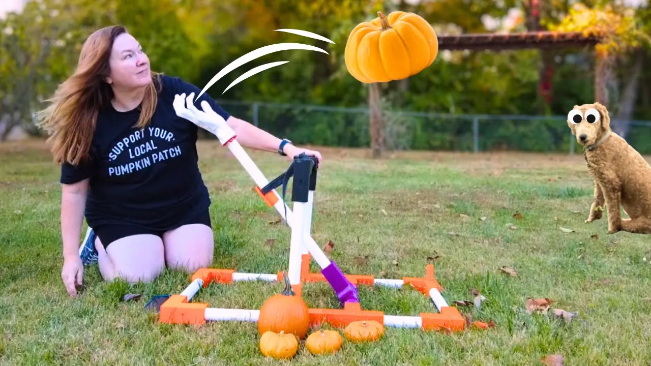 Backyard Catapult with PVC pipes