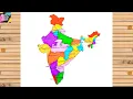 How to draw India map with states India map drawing easy India map pointing in English