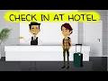 How to check in a hotel - English conversation