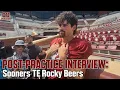OU Football Sooners TE Rocky Beers Post-Practice Interview August 14 2026