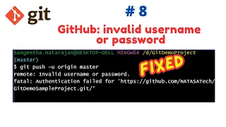 -8 How to Fix GitHub Invalid username or password