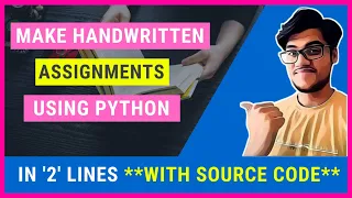 Make Handwritten Assignments Using Python Convert Text To Handwritten In 2 lines of code