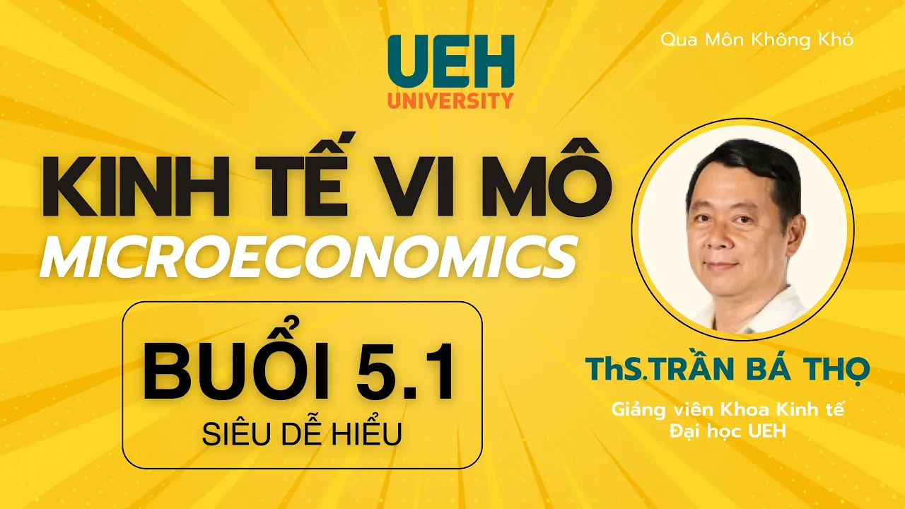Buổi 5.1 | KINH TẾ VI MÔ - UEH | Thầy Trần Bá Thọ