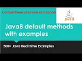 java 8 tutorial Explain default methods in interface in java8 with example