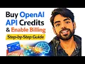 How to Buy OpenAI API Credits Enable Billing Complete Guide