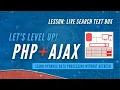 Live Search Dynamic Data Processing PHP and Ajax Tutorial