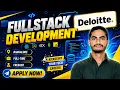 Deloitte Hiring Freshers 2026 Full Stack Developer Python React Node js Apply Now