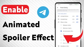 How to Enable Animated Spoiler Effect in Telegram Updated