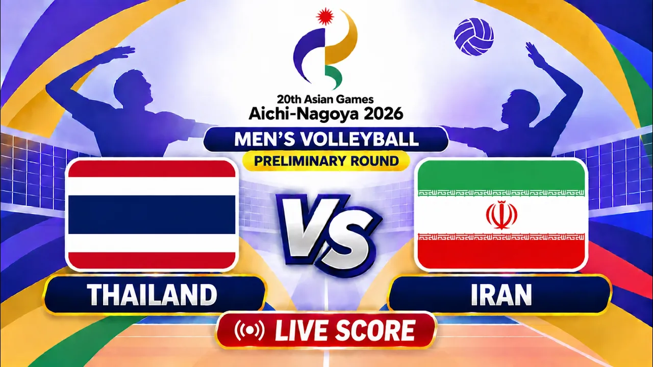 🔴 LIVE | THAILAND vs IRAN - Asian Games 2026 Men's Volleyball | Livescore Volleyball