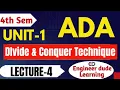 Divide Conquer Technique Explained ADA Unit 1 Lecture 4 Easy Hindi Engineerdude-g6m