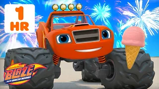 1 HOUR Of Blaze S Ultimate Firework Races Transformations Blaze And The Monster Machines 
