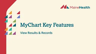 View Results and Reports with MyChart