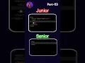 Junior Vs Senior Coder Part3
