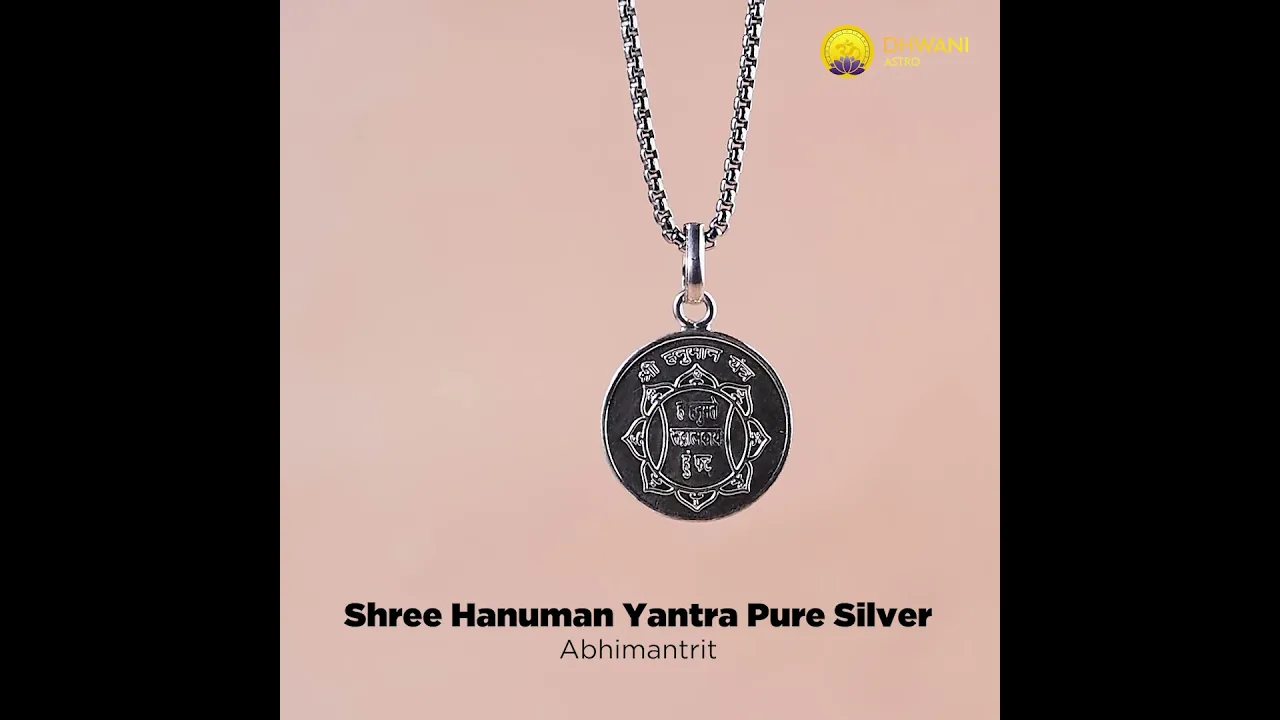 Shree Hanuman Yantra Pure Silver