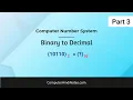 Binary to Decimal Number System Conversion in Hindi