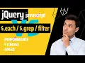 Difference between each grep filter in jQuery and JavaScript Coding Best Practices