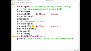 003 Part 2 of 3 Seek function in Python