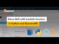 Alexa Skill with Lambda function in Python and DynamoDB