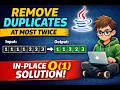 Leetcode problem 80 Remove Duplicates from Sorted Array II Java Solution Explained in Tamil